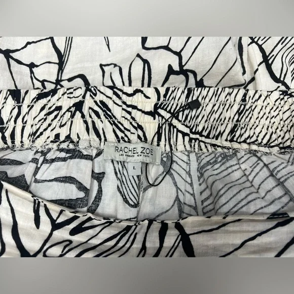 Rachel Zoe Black and White Leaf Print Wide-Leg pants, super fresh and comfy - Picture 7 of 11